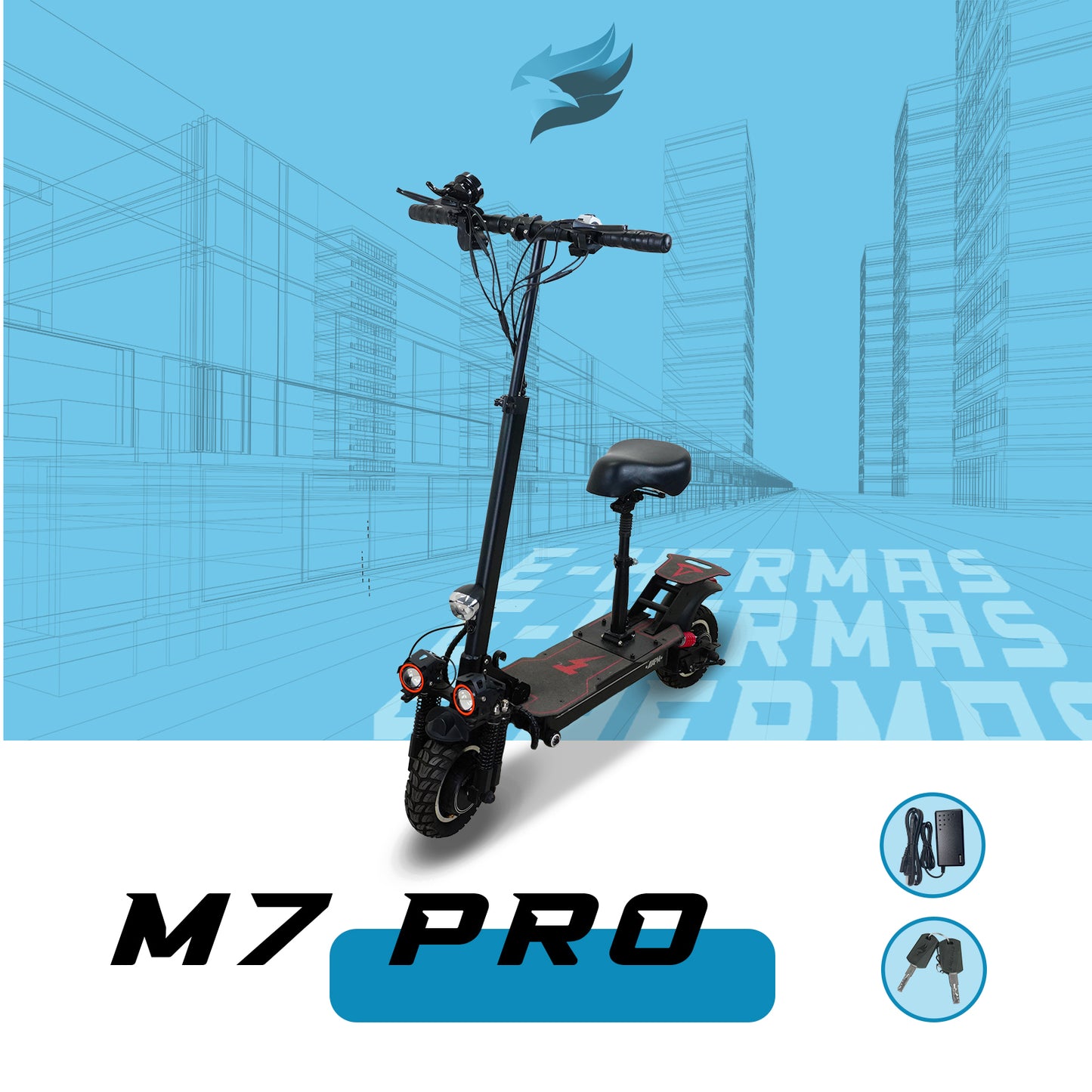Scooter con asiento E-Hermas M7PRO
