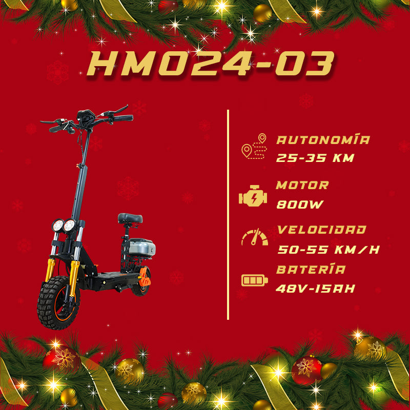 Scooter con doble asiento E-Hermas HM024-03