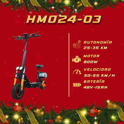 Scooter con doble asiento E-Hermas HM024-03