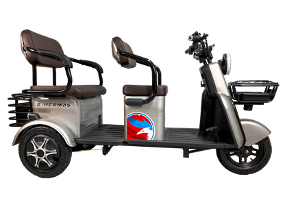 Triciclo Eléctrico con bocina bluetooth E-Hermas C60