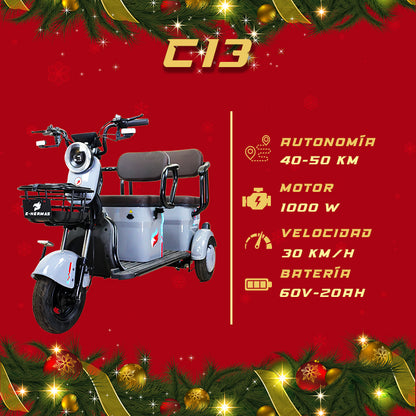Triciclo Eléctrico E-Hermas C11