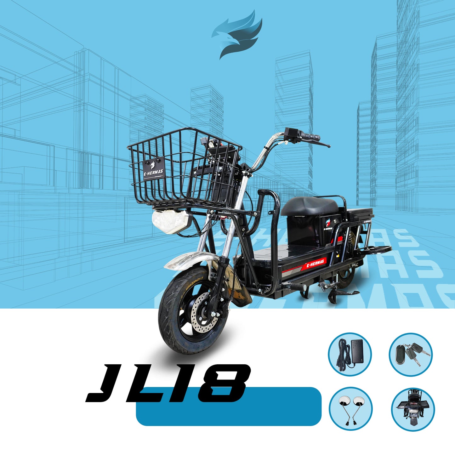 Moto bici eléctrica E-Hermas JL18