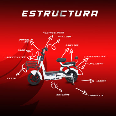Moto bici eléctrica E-Hermas Bello