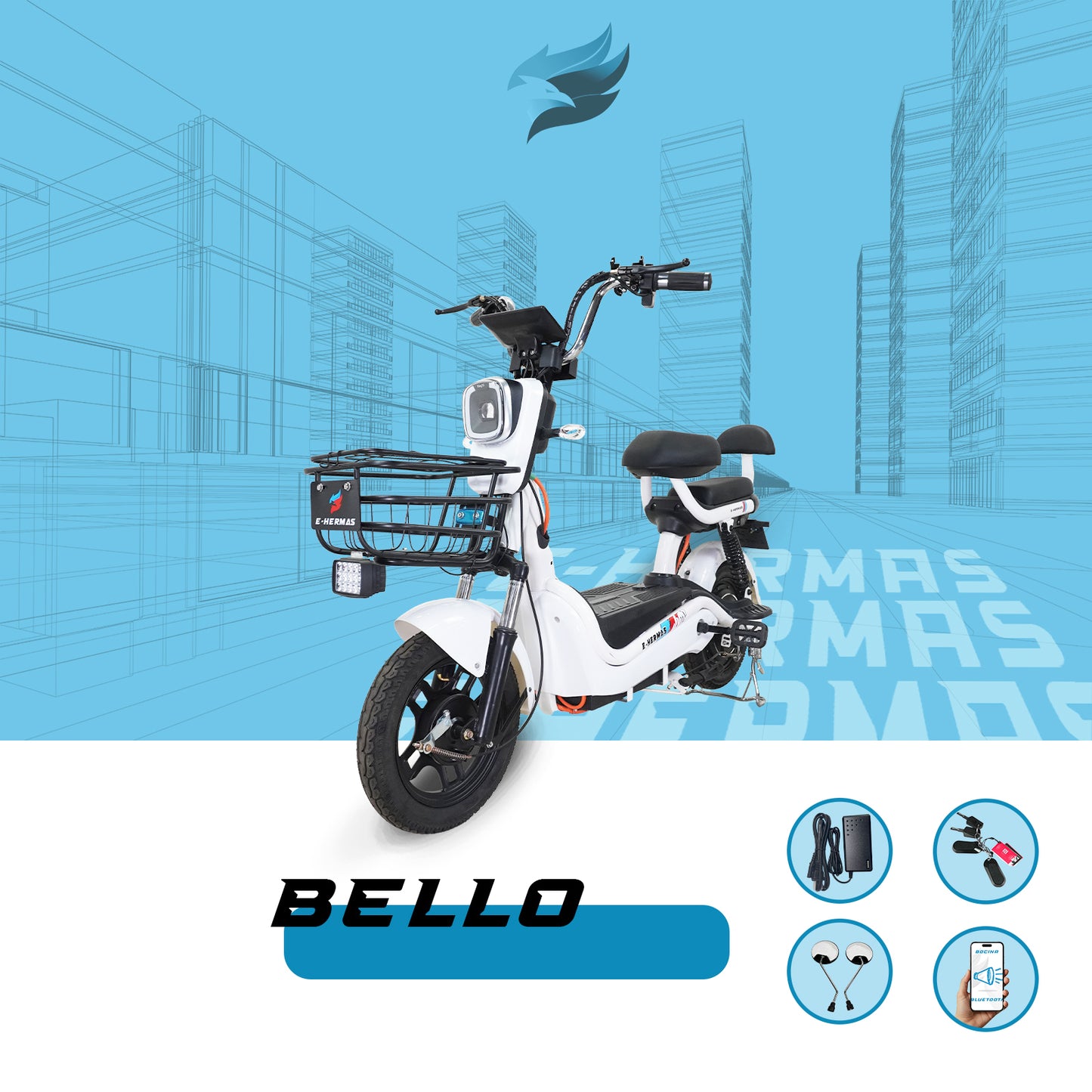 Moto bici eléctrica E-Hermas Bello