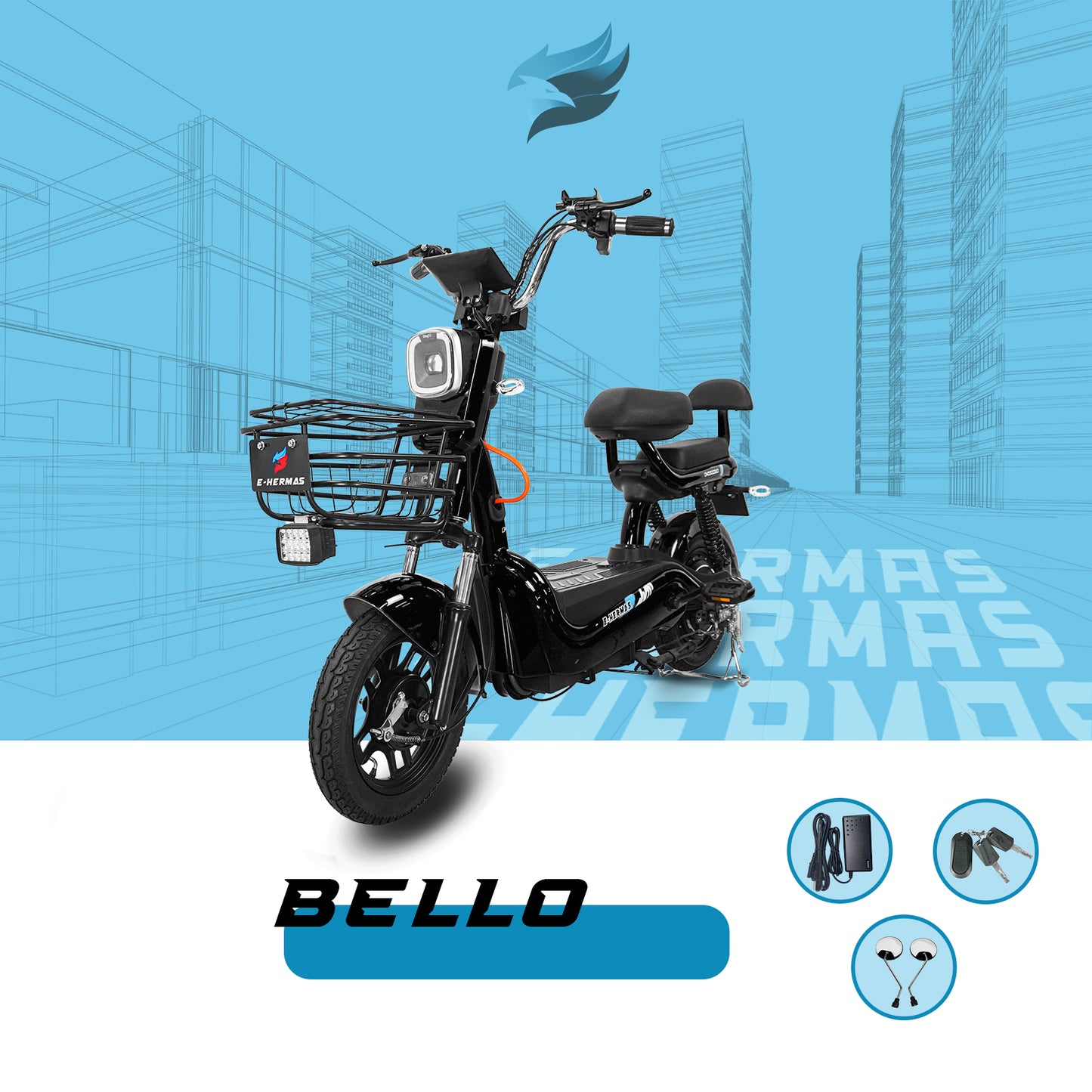 Moto bici eléctrica E-Hermas Bello
