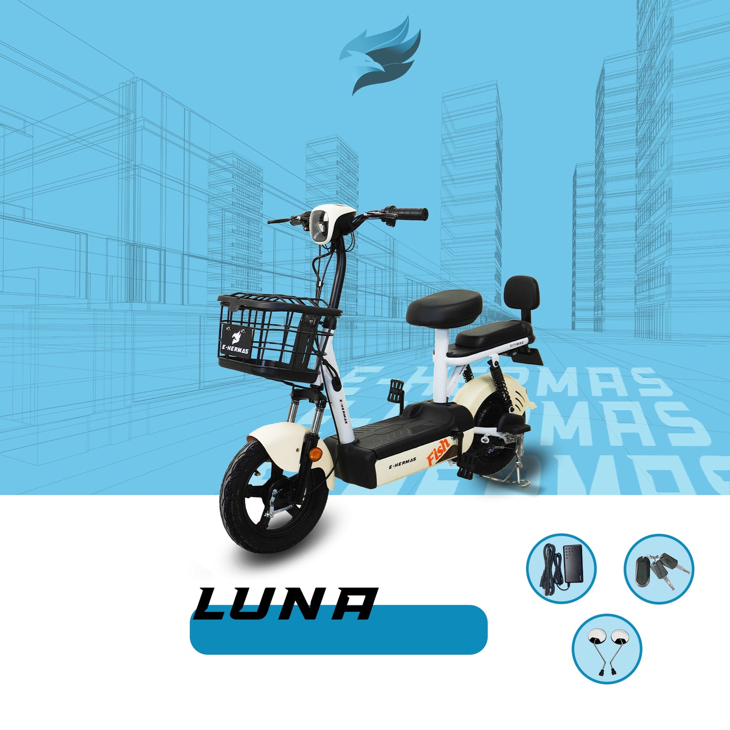 Moto bici eléctrica E-Hermas Luna