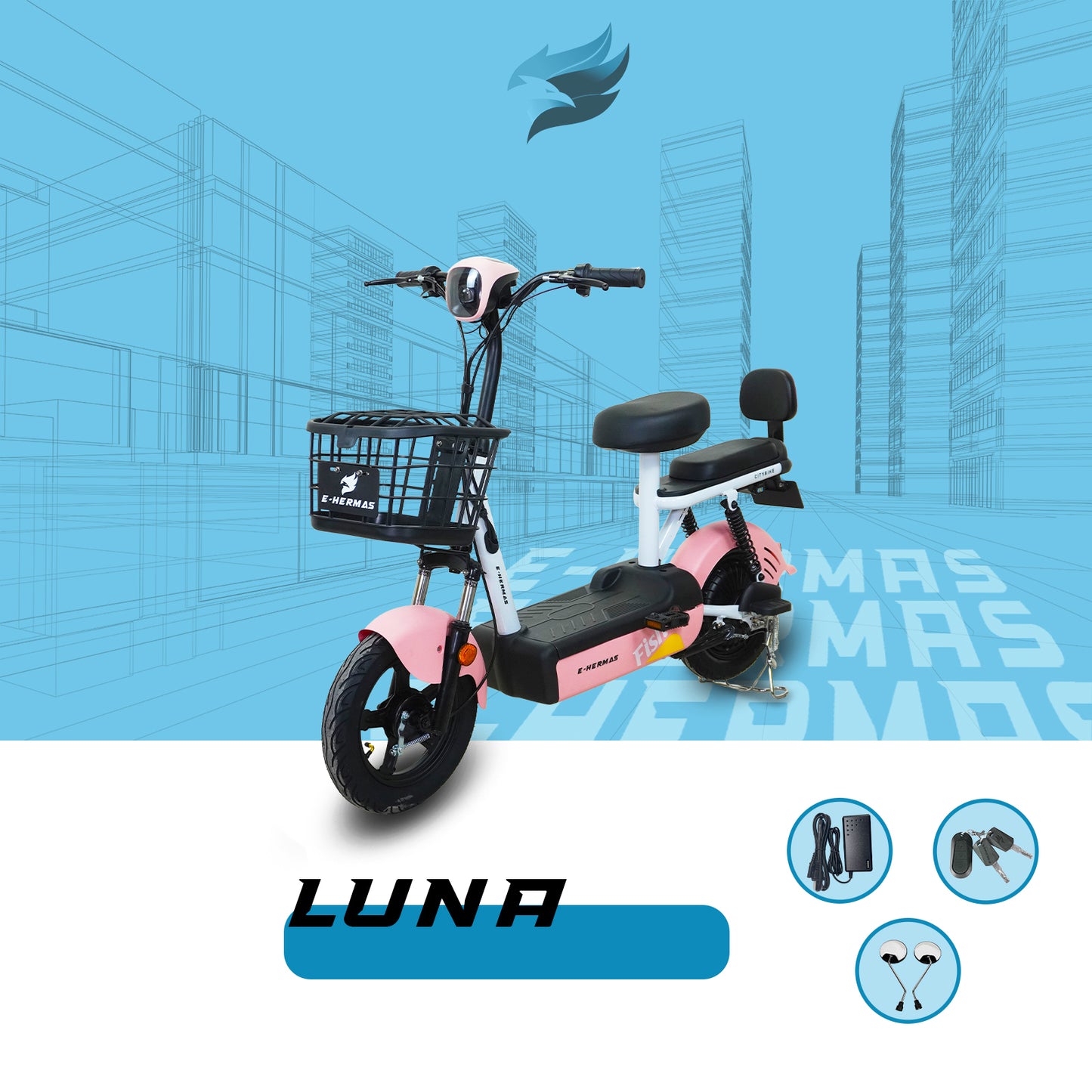 Moto bici eléctrica E-Hermas Luna