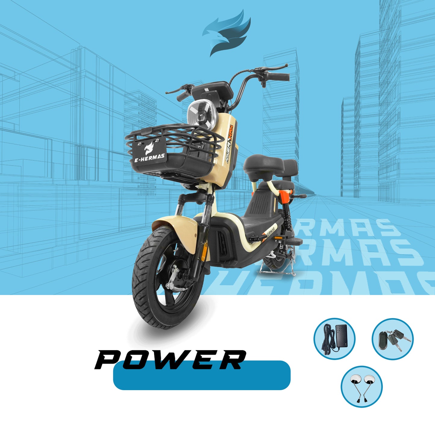 Moto bici eléctrica E-Hermas Power