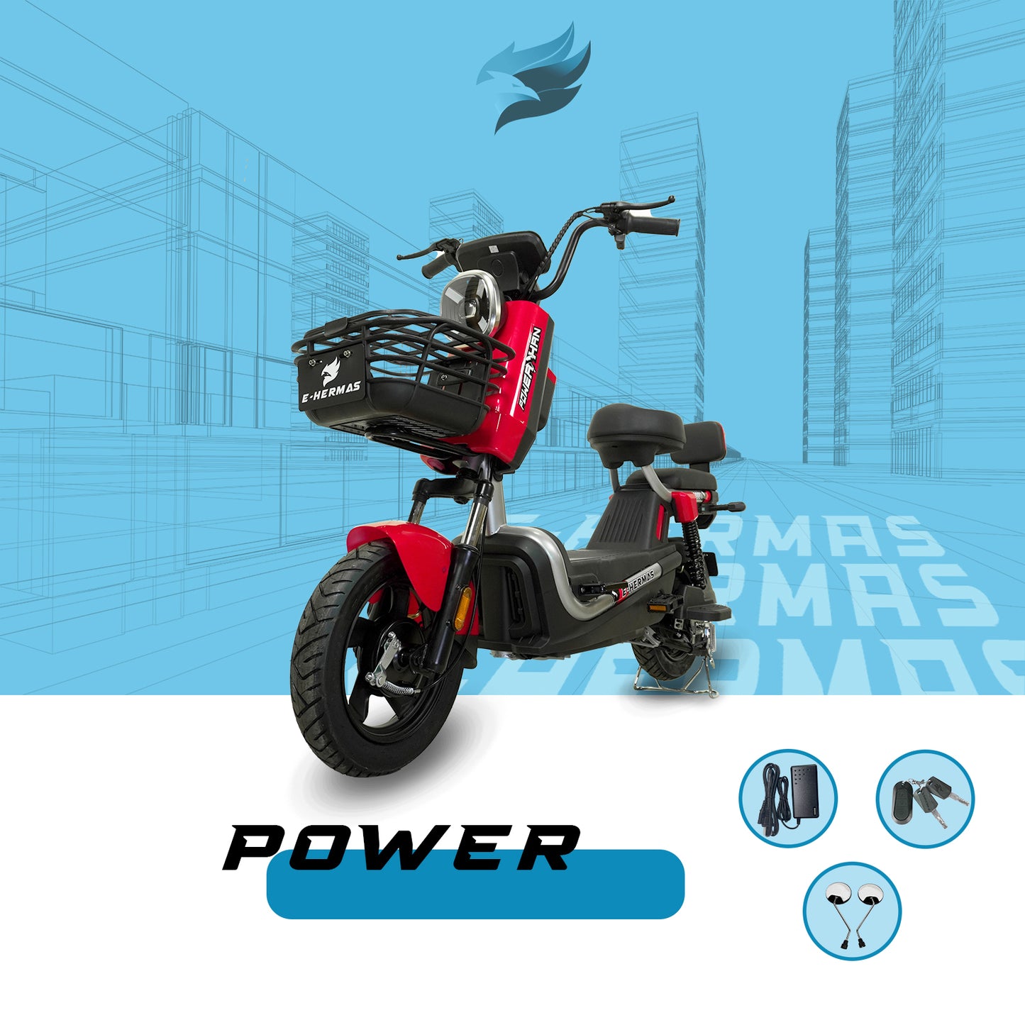 Moto bici eléctrica E-Hermas Power