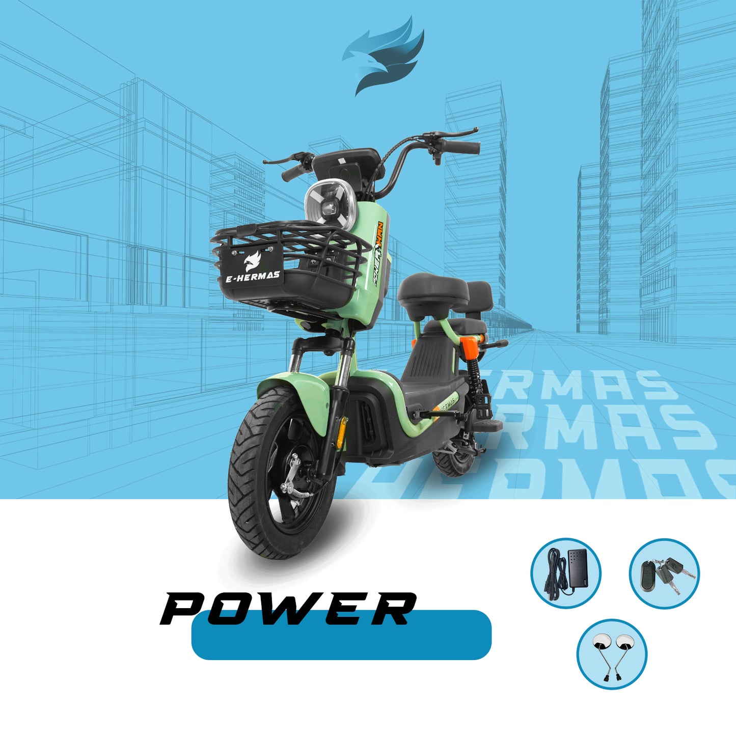 Moto bici eléctrica E-Hermas Power