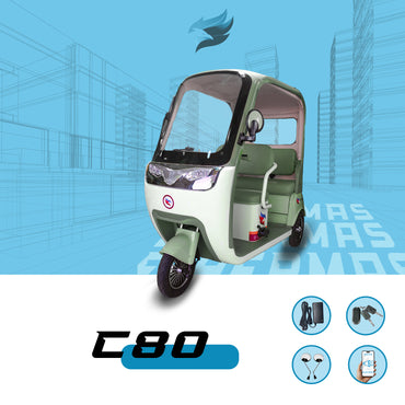 Triciclo Eléctrico con toldo E-Hermas C80 PRO