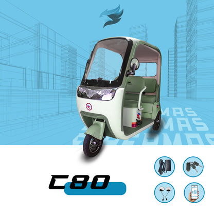 Triciclo Eléctrico con toldo E-Hermas C80 PRO