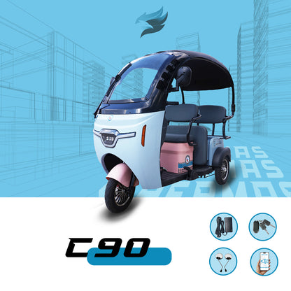 Triciclo Eléctrico con toldo E-Hermas C90