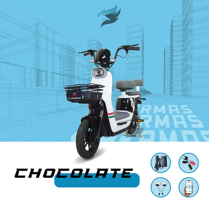 Moto bici eléctrica E-Hermas Chocolate
