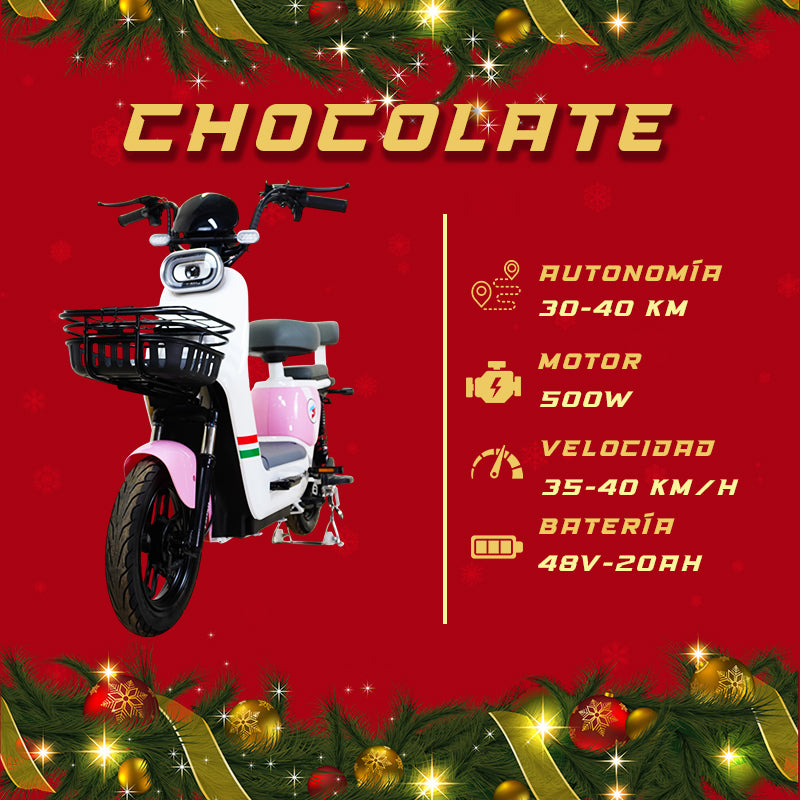 Moto bici eléctrica E-Hermas Chocolate