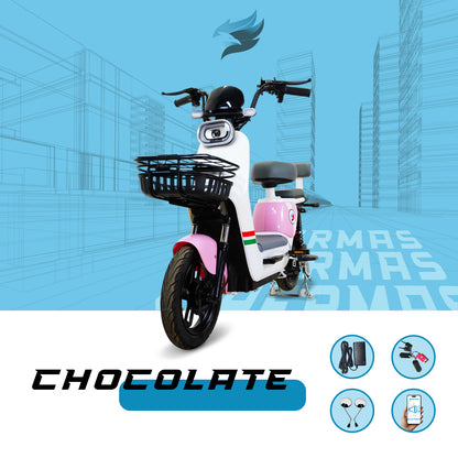 Moto bici eléctrica E-Hermas Chocolate