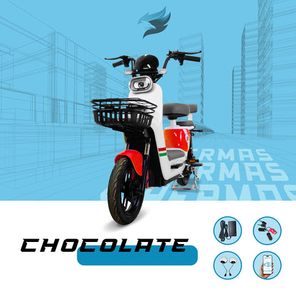 Moto bici eléctrica E-Hermas Chocolate