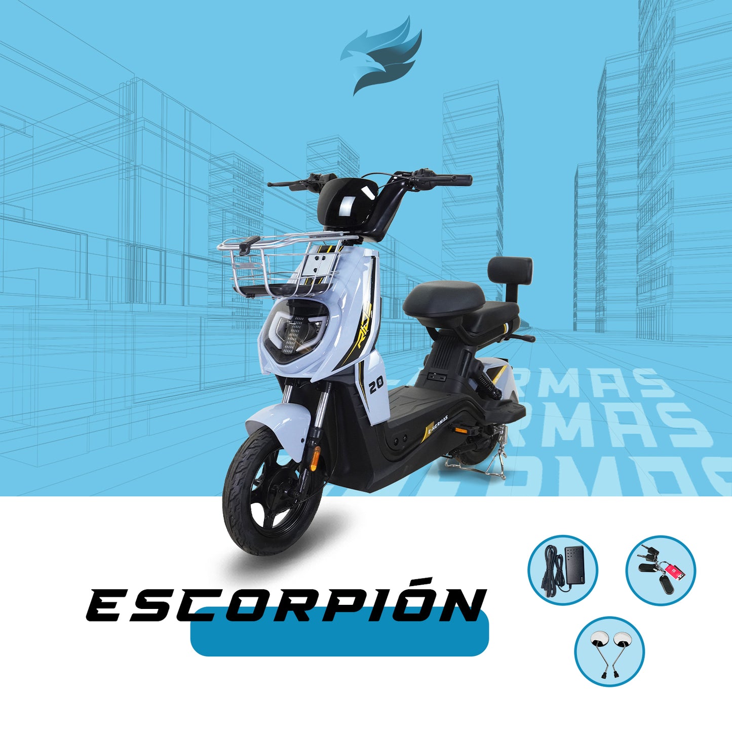 Moto bici eléctrica E-Hermas Escorpión