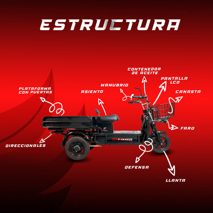 Triciclo Eléctrico E-Hermas JL19