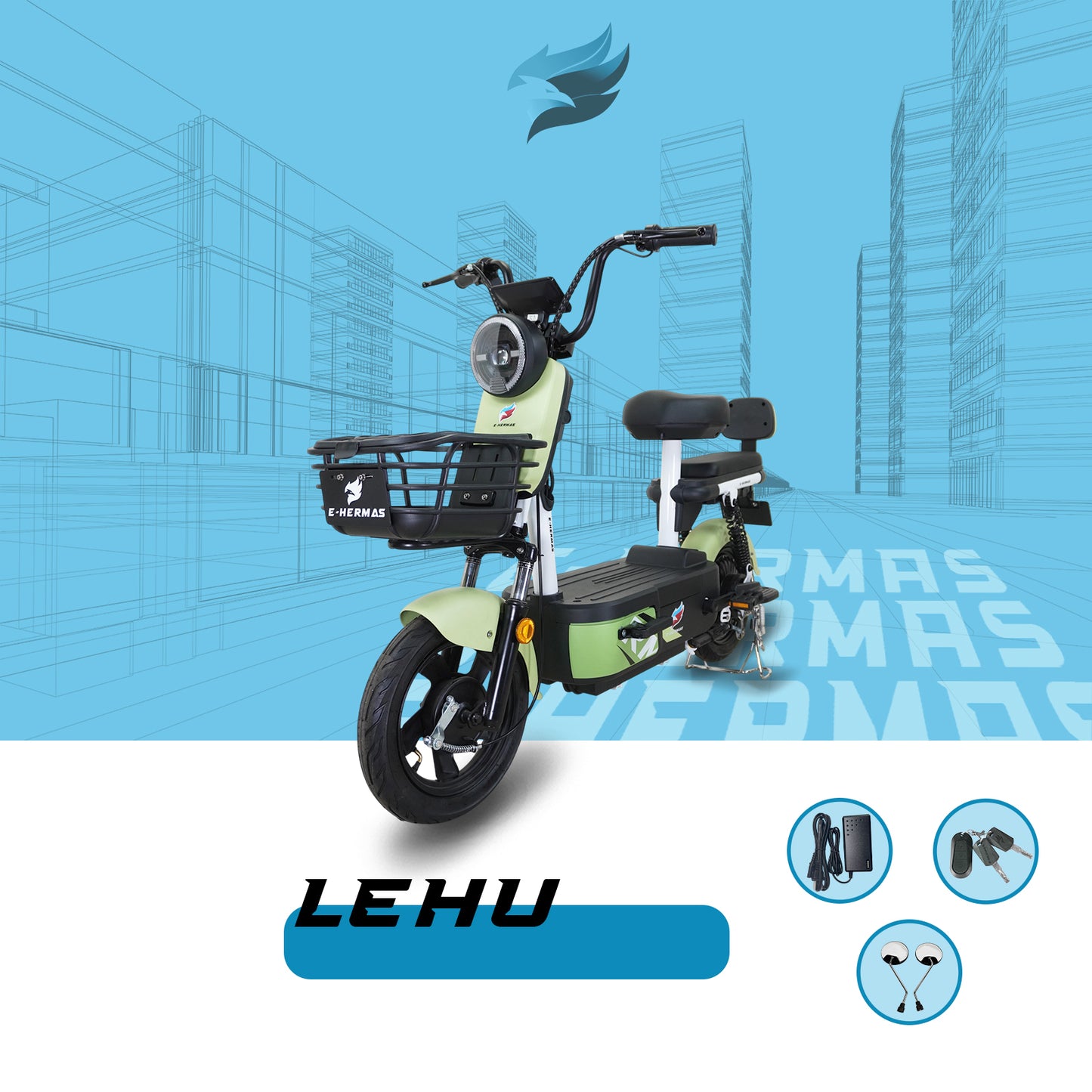 Moto bici eléctrica E-Hermas Lehu