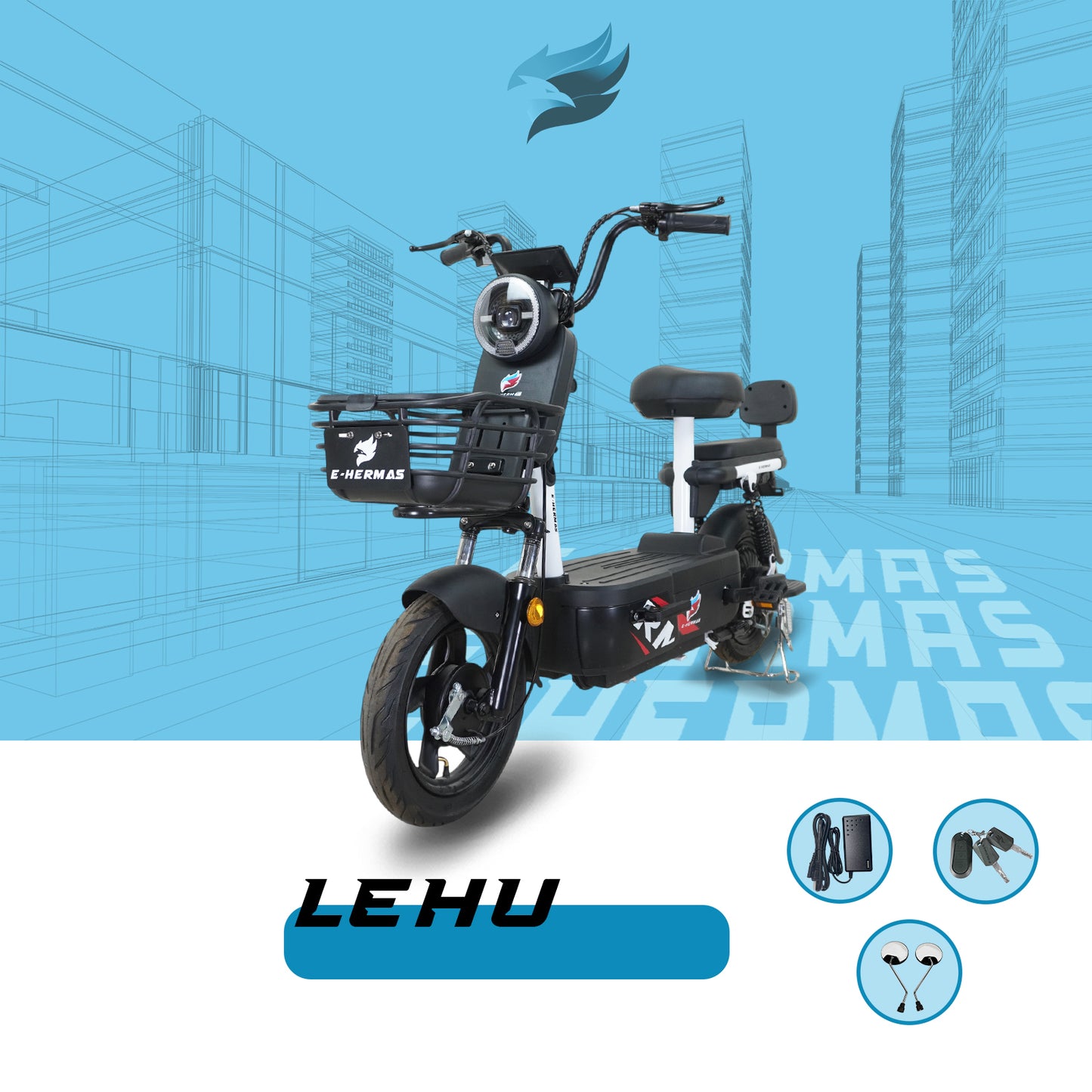 Moto bici eléctrica E-Hermas Lehu