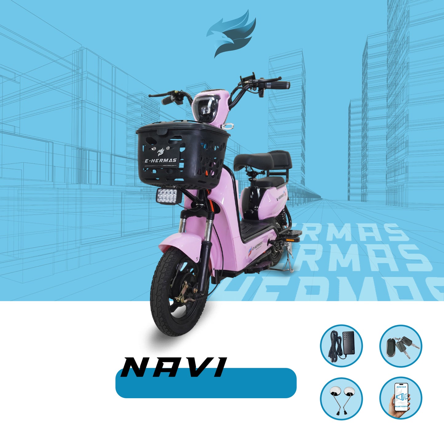 Moto bici eléctrica E-Hermas Navi