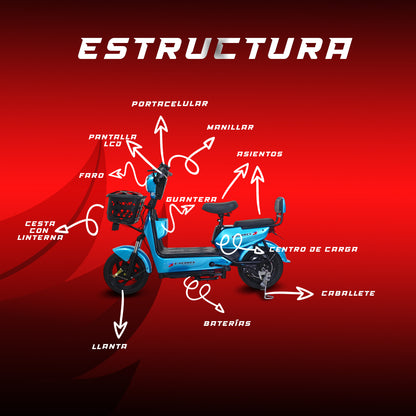 Moto bici eléctrica E-Hermas Navi