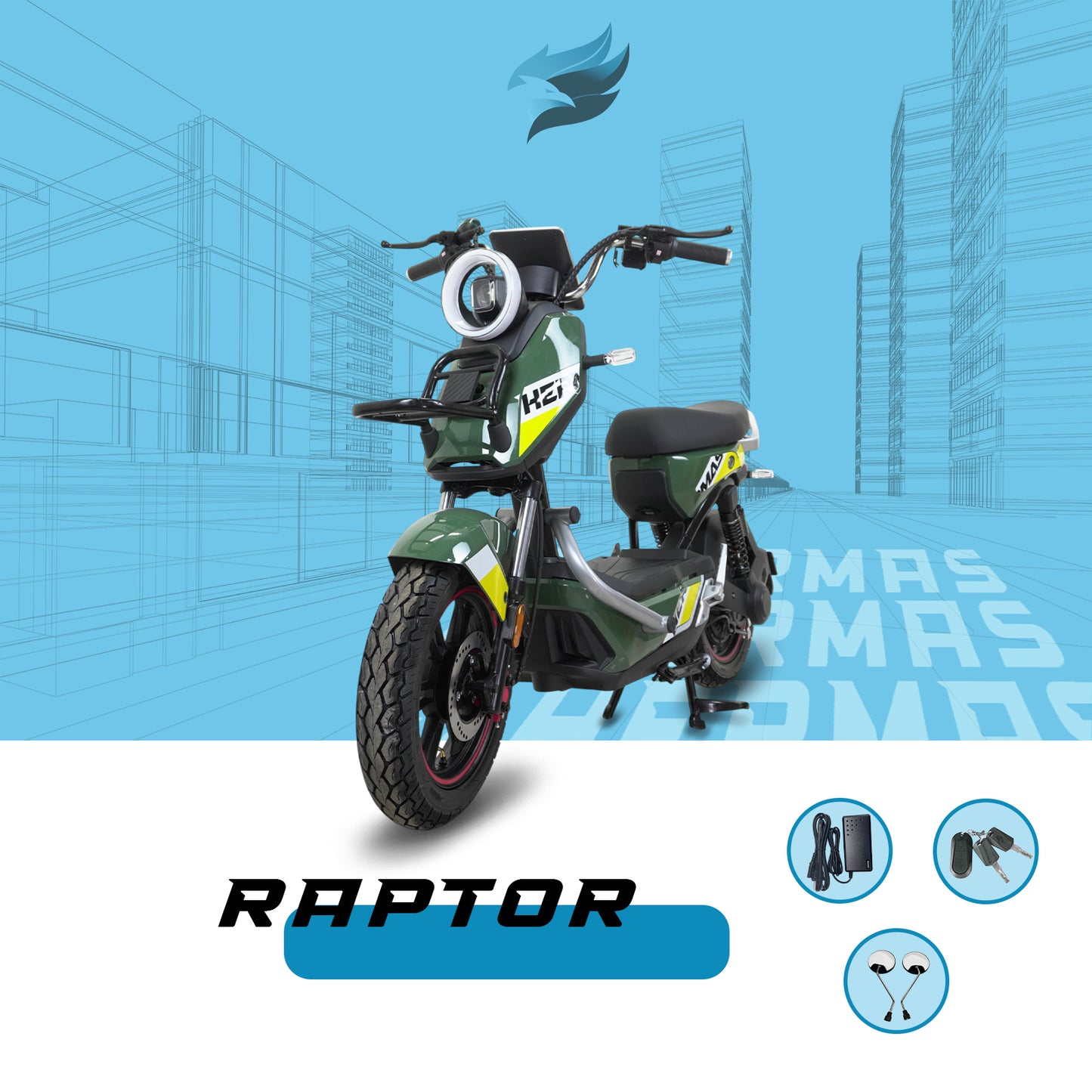 Moto bici eléctrica E-Hermas Raptor
