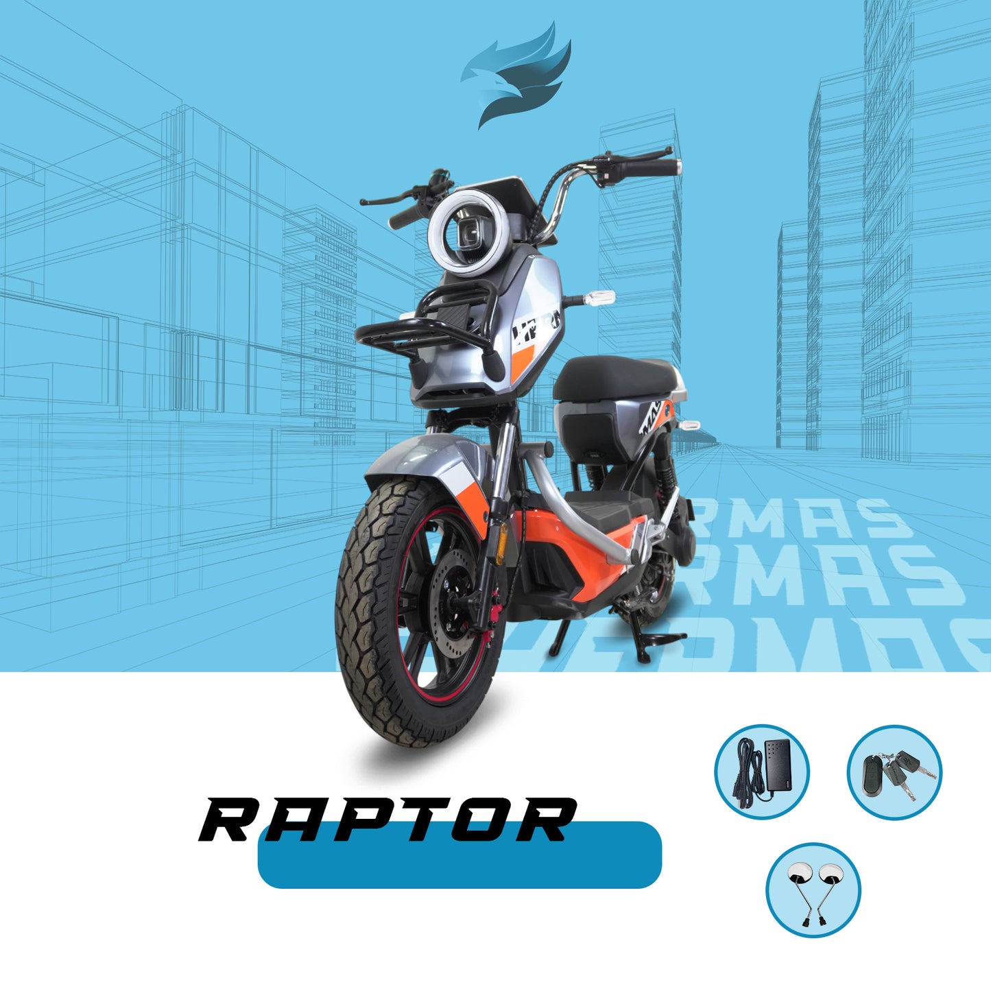 Moto bici eléctrica E-Hermas Raptor