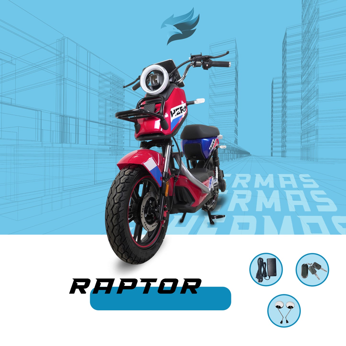 Moto bici eléctrica E-Hermas Raptor