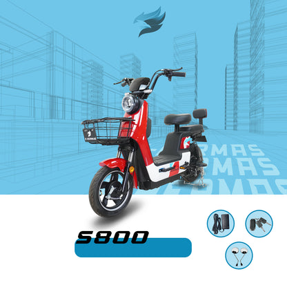 Moto bici eléctrica E-Hermas S800