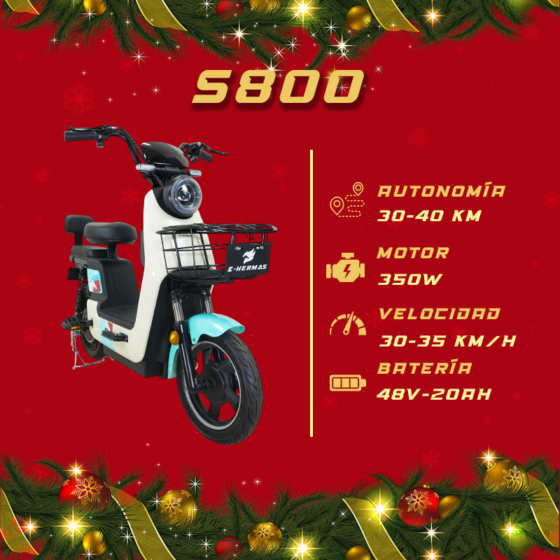 Moto bici eléctrica E-Hermas S800
