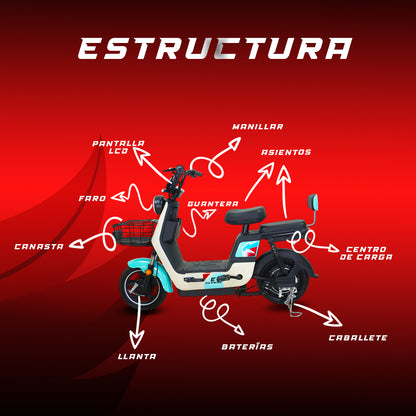 Moto bici eléctrica E-Hermas S800