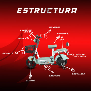 Moto bici eléctrica E-Hermas Super Nice