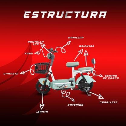 Moto bici eléctrica E-Hermas Super Nice