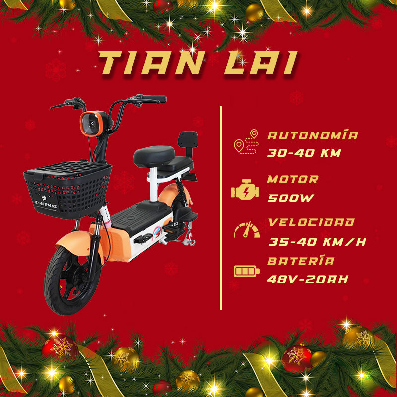 Moto bici eléctrica E-Hermas Tian Lai