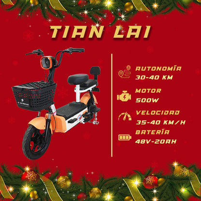 Moto bici eléctrica E-Hermas Tian Lai